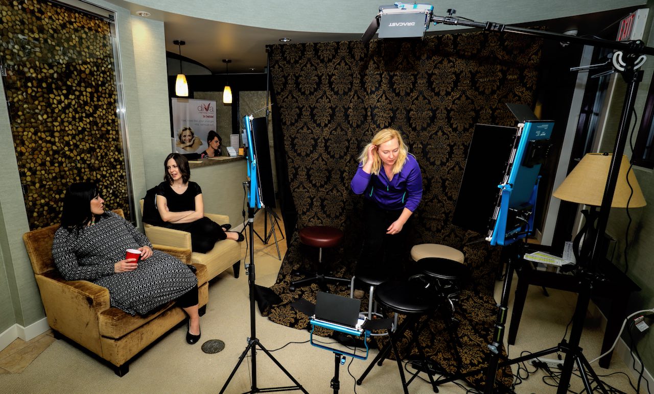 Portrait setup with Dracast Silver Series LED 500 and LED 1000 lights at Refine MD in Menasha, Wisconsin