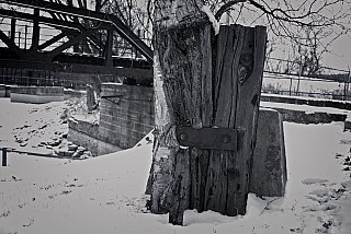 Birch with Railroad Ties - Canal Railroad Swing Bridge