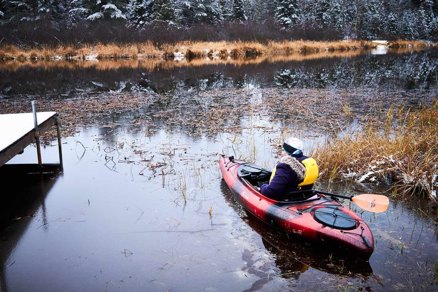 Kayak Launch - Winter Kayaking Landscape Photography with the Canon 7D