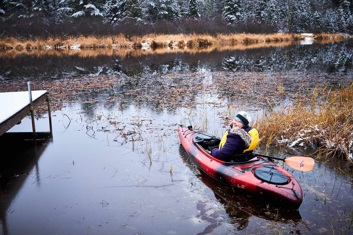 Happy to Be Kayaking - Winter Kayaking Landscape Photography with the Canon 7D