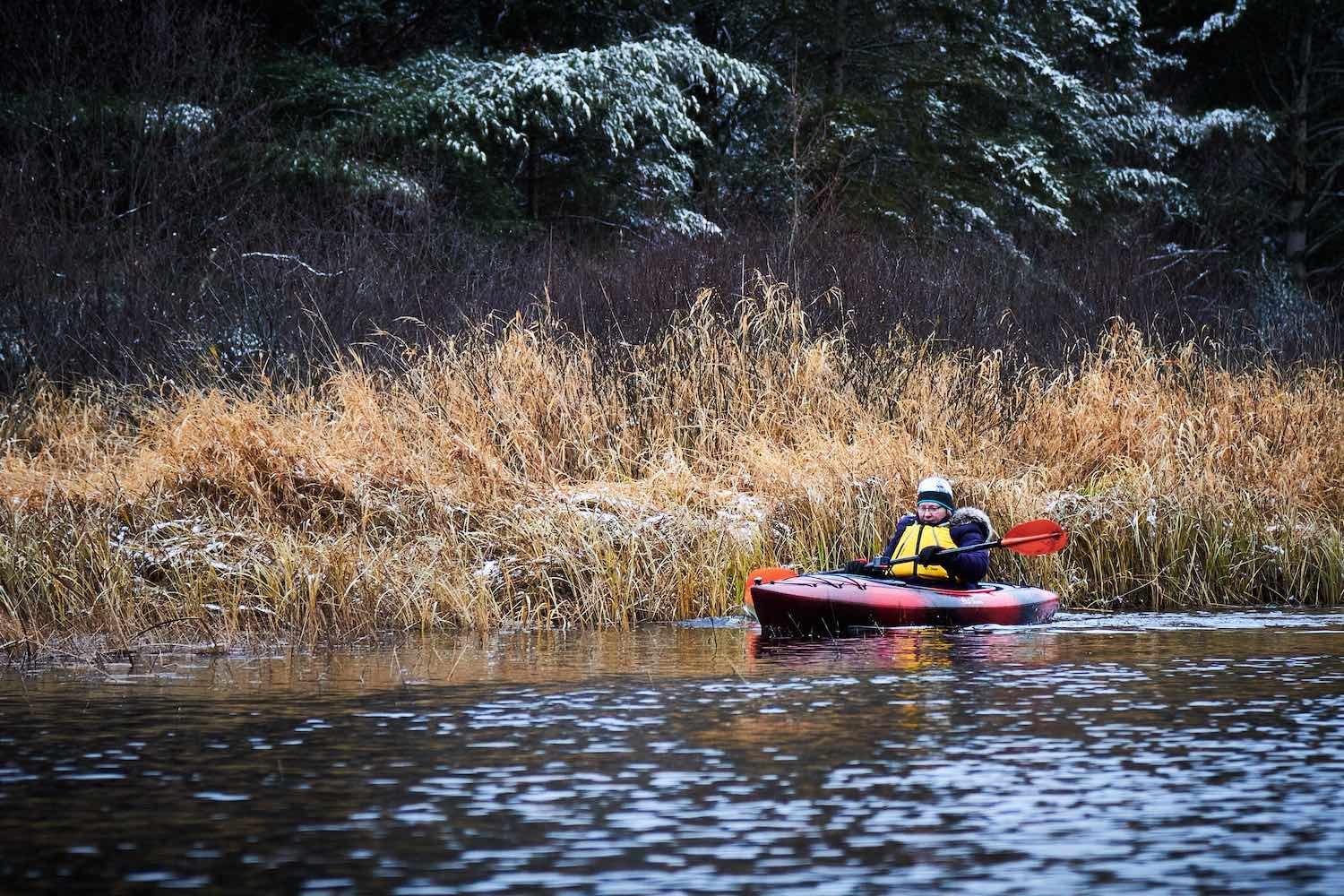 River Bank Paddling - Winter Kayaking Landscape Photography with the Canon 7D