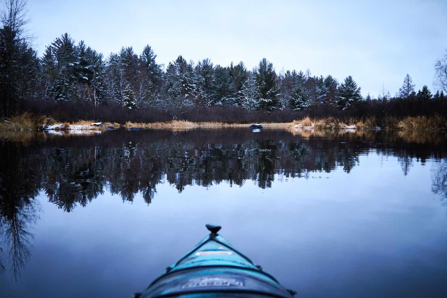 View Ahead - Winter Kayaking Landscape Photography with the Canon 7D